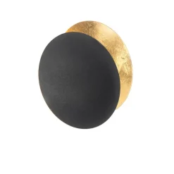 Moderne wandlamp zwart met goud - Sunrise