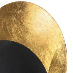 Moderne wandlamp zwart met goud - Sunrise