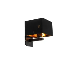 Moderne wandlamp zwart met goud - VT 1