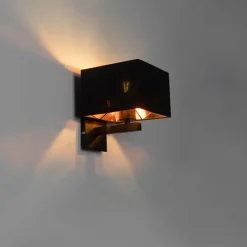 Moderne wandlamp zwart met goud - VT 1