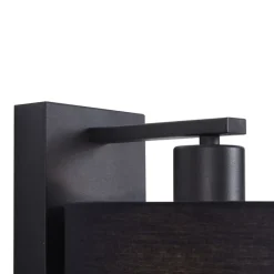 Moderne wandlamp zwart rond met leeslamp - Puglia