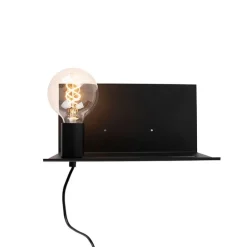 Moderne wandlamp zwart verstelbaar - Muro