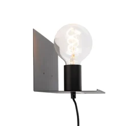 Moderne wandlamp zwart verstelbaar - Muro