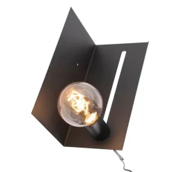 Moderne wandlamp zwart verstelbaar - Muro
