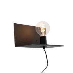 Moderne wandlamp zwart verstelbaar - Muro