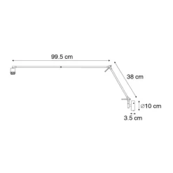 Moderne wandlamp zwart verstelbaar - Blitz