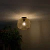 Moderne zwart met gouden plafondlamp - Bliss Mesh
