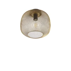 Moderne zwart met gouden plafondlamp - Bliss Mesh