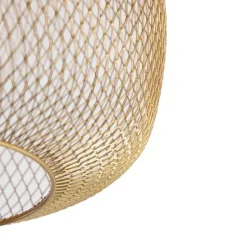 Moderne zwart met gouden plafondlamp - Bliss Mesh