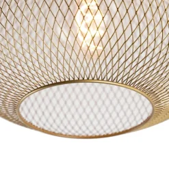 Moderne zwart met gouden plafondlamp - Bliss Mesh