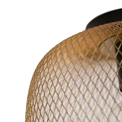 Moderne zwart met gouden plafondlamp - Bliss Mesh