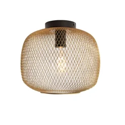 Moderne zwart met gouden plafondlamp - Bliss Mesh