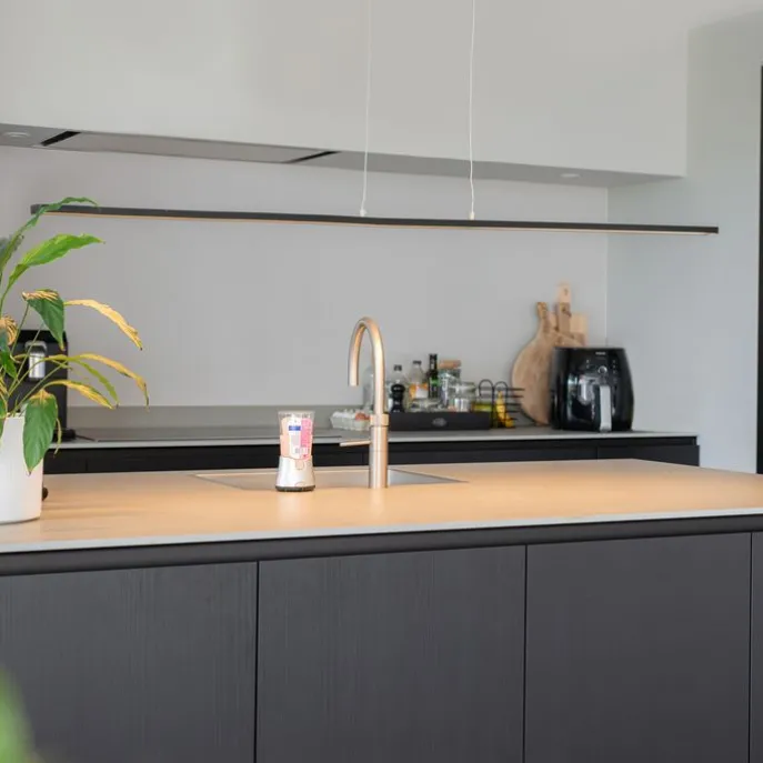 Moderne zwarte hanglamp 150 cm incl. LED - Banda