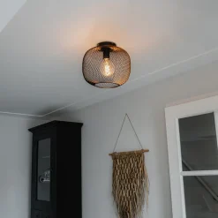 Moderne zwarte plafondlamp - Bliss Mesh