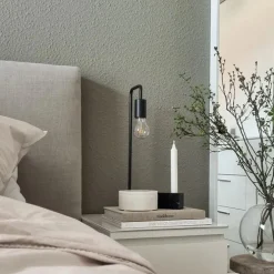 Moderne zwarte tafellamp - Facil