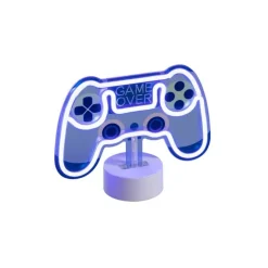 Neon tafellamp blauw incl. LED - Game