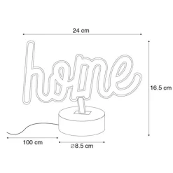 Neon tafellamp geel home incl. LED - Thuis