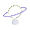 Neon tafellamp geel met blauw incl. LED - Planeet