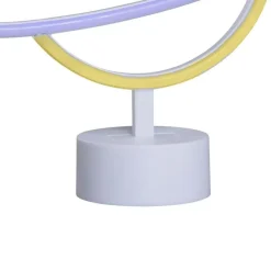 Neon tafellamp geel met blauw incl. LED - Planeet