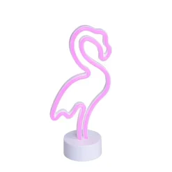 Neon tafellamp wit incl. LED - Flamenco