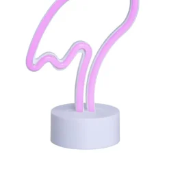 Neon tafellamp wit incl. LED - Flamenco