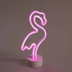 Neon tafellamp wit incl. LED - Flamenco