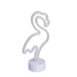 Neon tafellamp wit incl. LED - Flamenco