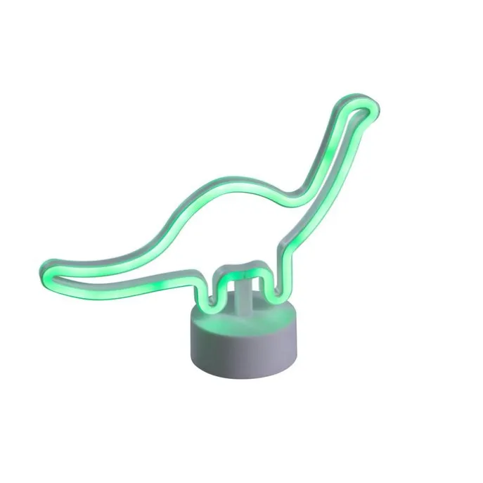 Neon tafellamp wit incl. LED - Dinosaurus
