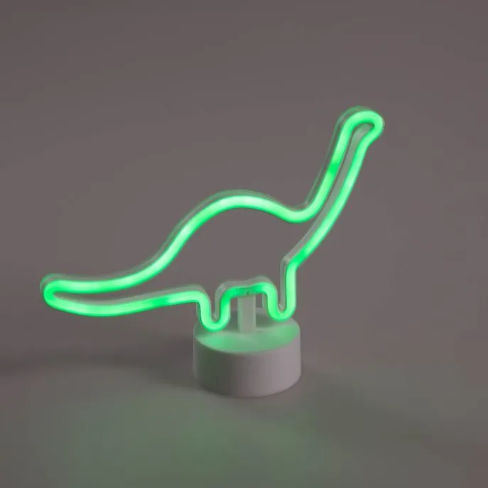 Neon tafellamp wit incl. LED - Dinosaurus