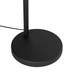 Oosterse booglamp met kap zwart bamboe - Pua