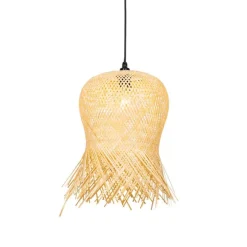 Oosterse buiten hanglamp bamboe IP44 - Carlos