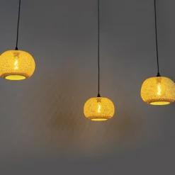 Oosterse buiten hanglamp bamboe 3-lichts IP44 - Rafael