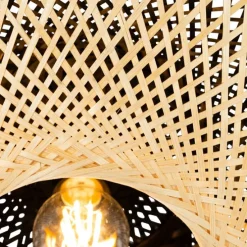 Oosterse buiten plafondlamp bamboe 50 cm IP44 - Rina