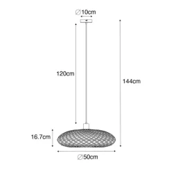 Oosterse hanglamp bamboe 50 cm - Ostrava