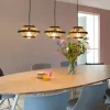 Oosterse hanglamp bamboe met zwart langwerpig 3-lichts - Evalin
