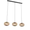 Oosterse hanglamp bamboe 3-lichts langwerpig - Amira