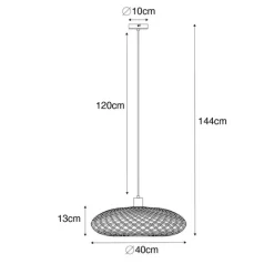 Oosterse hanglamp bamboe 40 cm - Ostrava