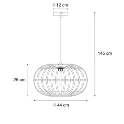 Oosterse hanglamp bamboe 44 cm - Amira