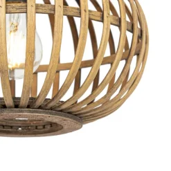 Oosterse hanglamp bamboe 3-lichts rond - Amira