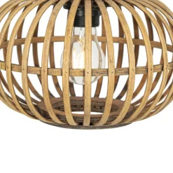 Oosterse hanglamp bamboe 3-lichts rond - Amira