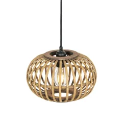 Oosterse hanglamp bamboe 3-lichts rond - Amira