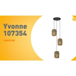 Oosterse hanglamp bamboe met zwart 3-lichts - Yvonne