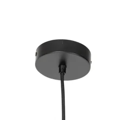 Oosterse hanglamp bamboe met zwart 32 cm - Evalin