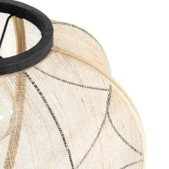 Oosterse hanglamp bruin stof 48 cm - Rob