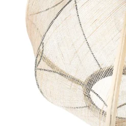 Oosterse hanglamp bruin stof 48 cm - Rob