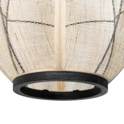 Oosterse hanglamp bruin stof 35 cm - Rob