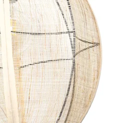 Oosterse hanglamp bruin stof 35 cm - Rob