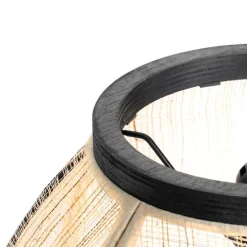 Oosterse hanglamp bruin stof 35 cm - Rob