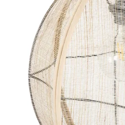 Oosterse hanglamp bruin stof 35 cm - Rob