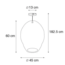 Oosterse hanglamp goud 45 cm - Nidum L